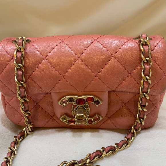 💞TRADED💞💯Authentic Chanel Mini Flap Bag Pink - Picture 2 of 16